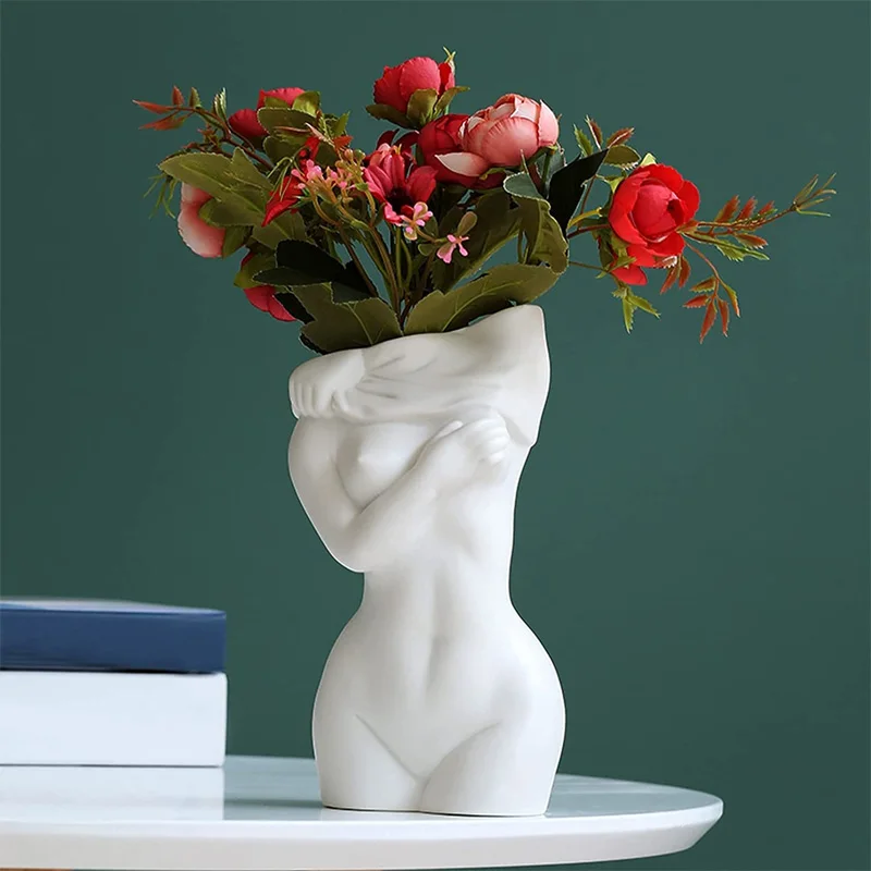 Florero De Cuerpo Humano De Cerámica, Accorios Para Sala De Tar