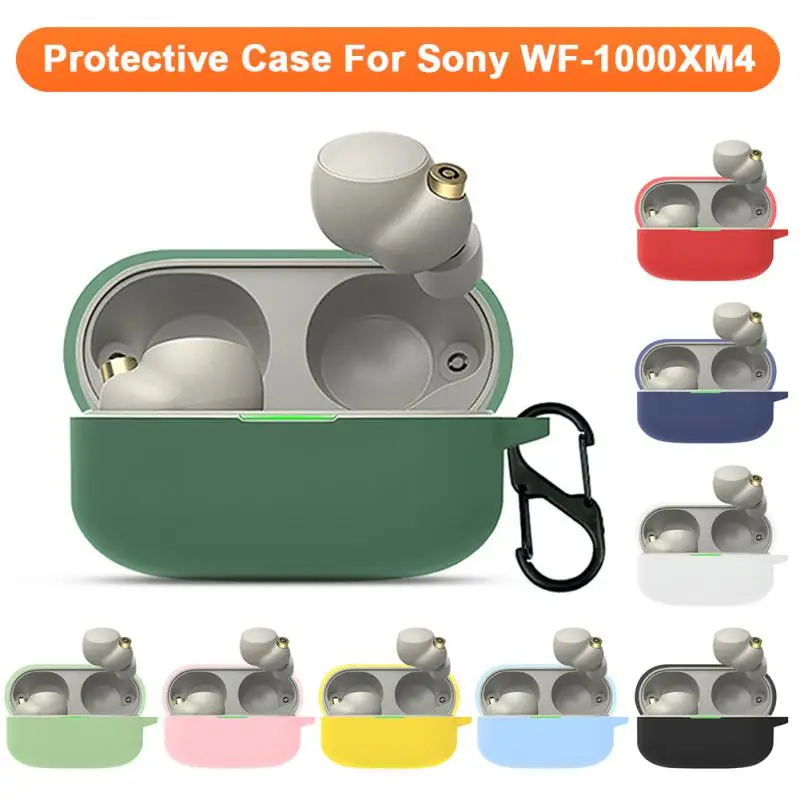 

Bluetooth Earphone Case For Sony WF-1000XM4 Silicone Protective Case Dust-proof Charging Box Cover For WF 1000XM4 Shell