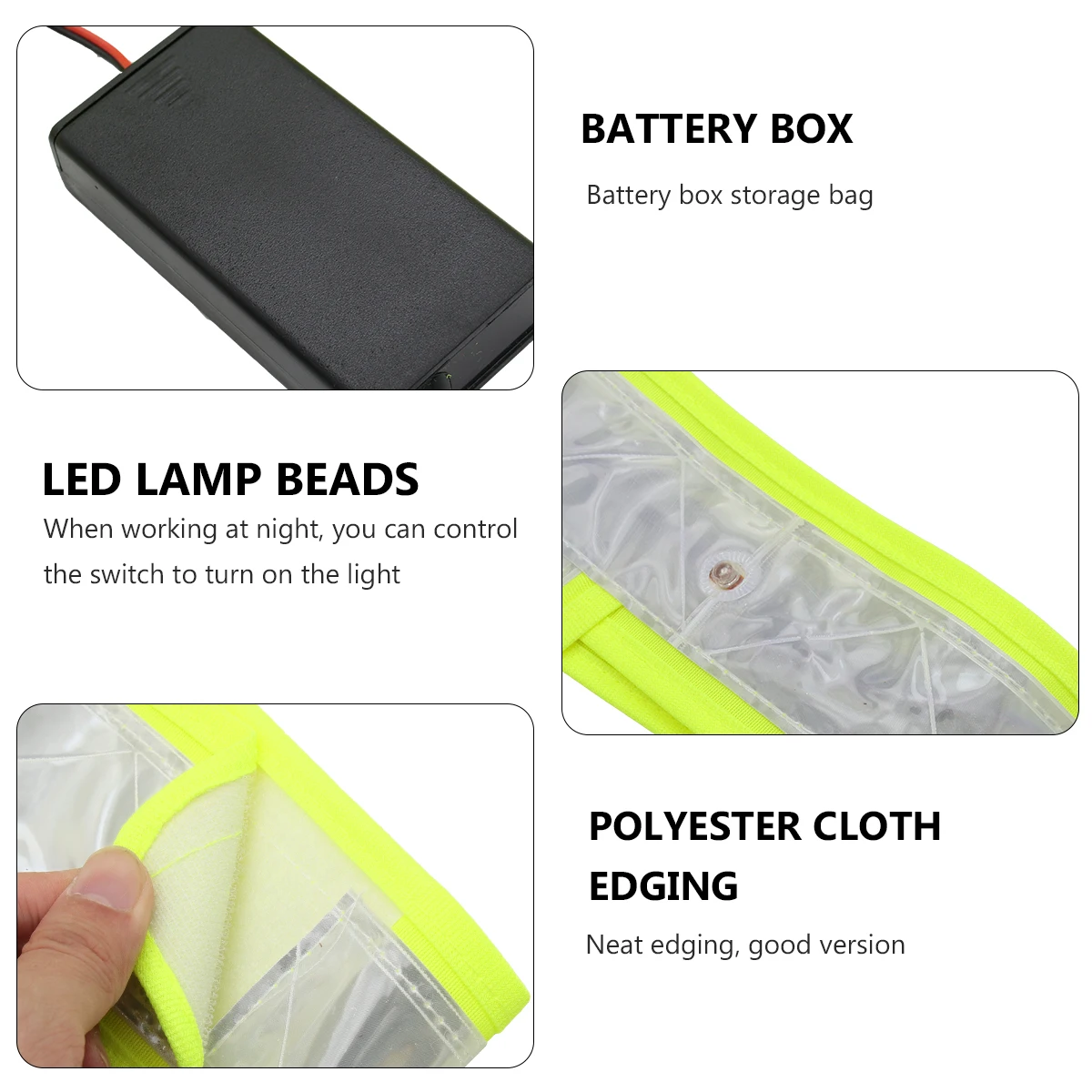 High Visibility Industrial Safety Vest Reflective Hi Vis Vest With Reflective Stripes And Lights