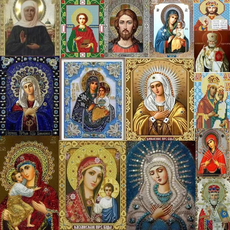 5D DIY Diamond Painting Religious Icon Home Decoration Diamond Embroidery Classic Style Square Rhinestone Painting