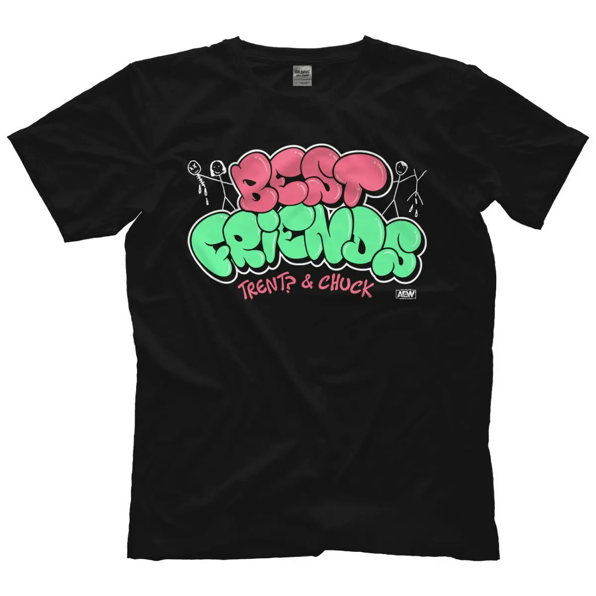 Ufficiale Aew - All Elite Wrestling: T-Shirt Con Logo Best Friends