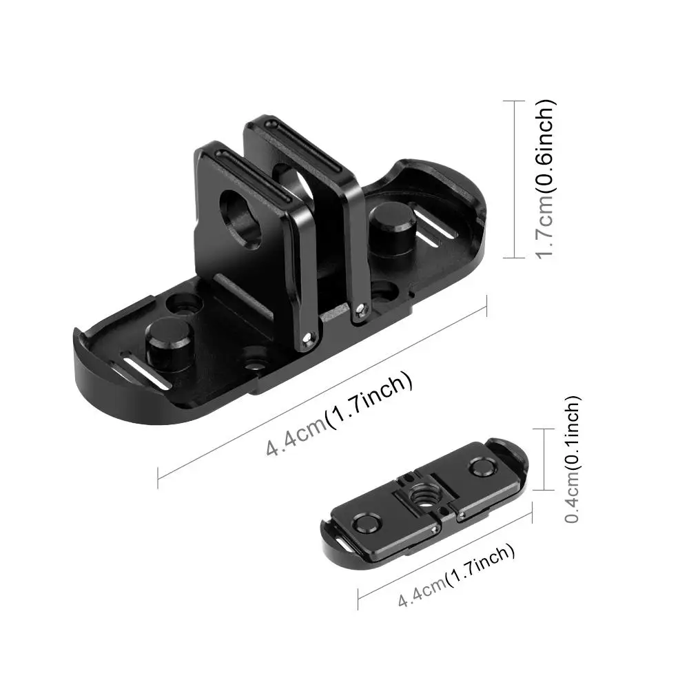 PULUZ Quick Release Magnetic Folding Base Adapter for GoPro HERO 12 Black 11 Black 11 Black mini 10 Black 9 Black 8 Black/Max