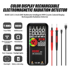 

BSIDE Digital Multimeter 9999 T-RMS 3.5"LCD Color Display DC AC Voltage Capacitance Ohm Diode Multimetro NCV Hz Live Wire Tester