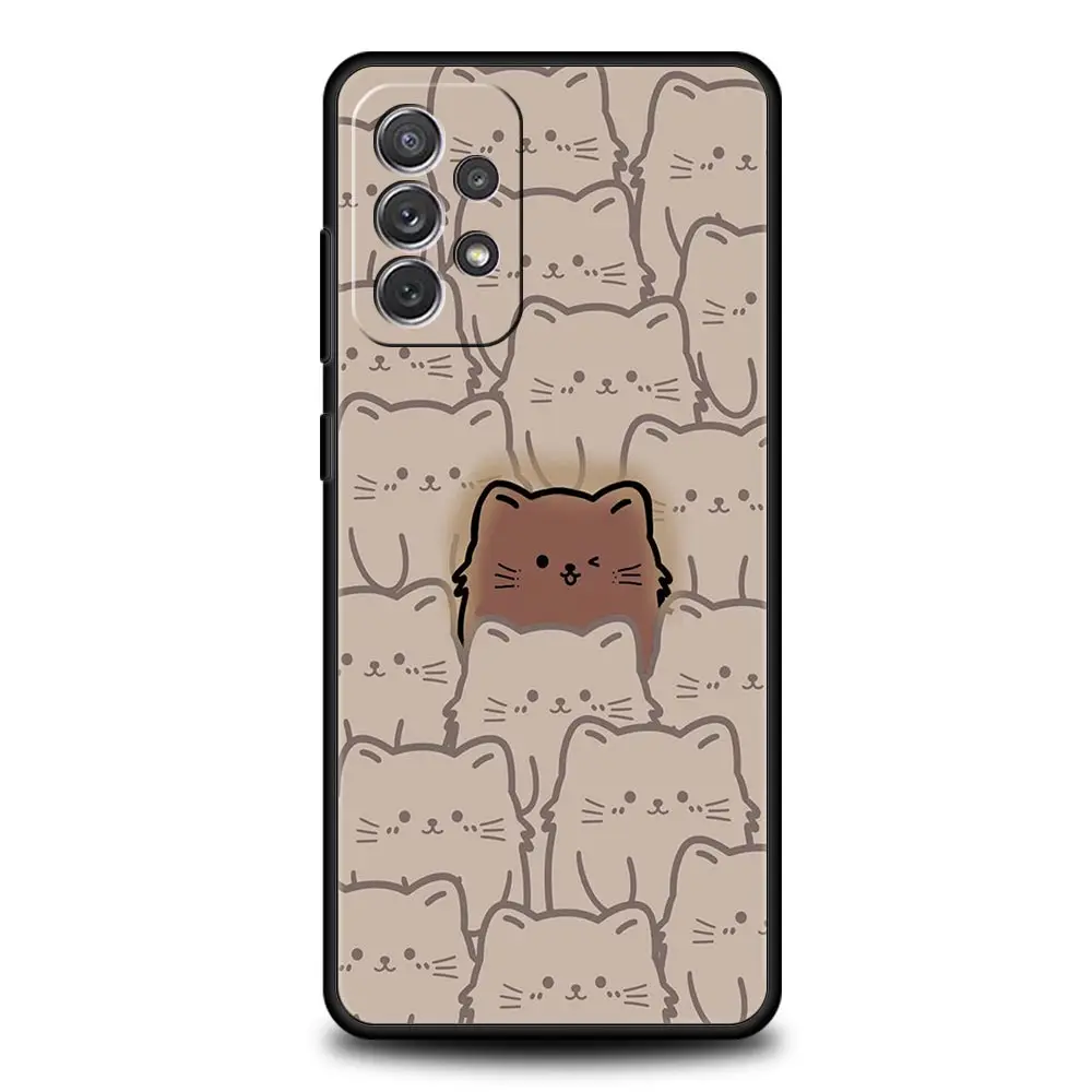 Cute Cartoon Black Cat Phone Case Cover