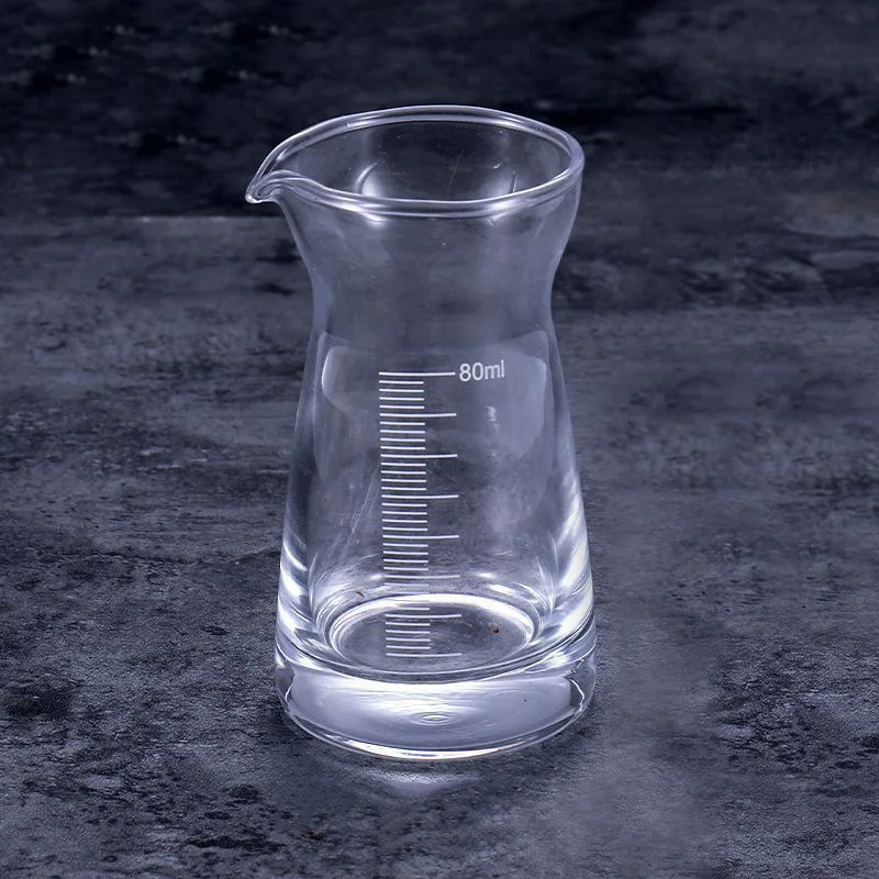 4pcs Set 80ml Wine Dispenser Whiskey Pot Drinkware Foreign Wine Household Measuring Jug Glass Pot with Scale Transparent