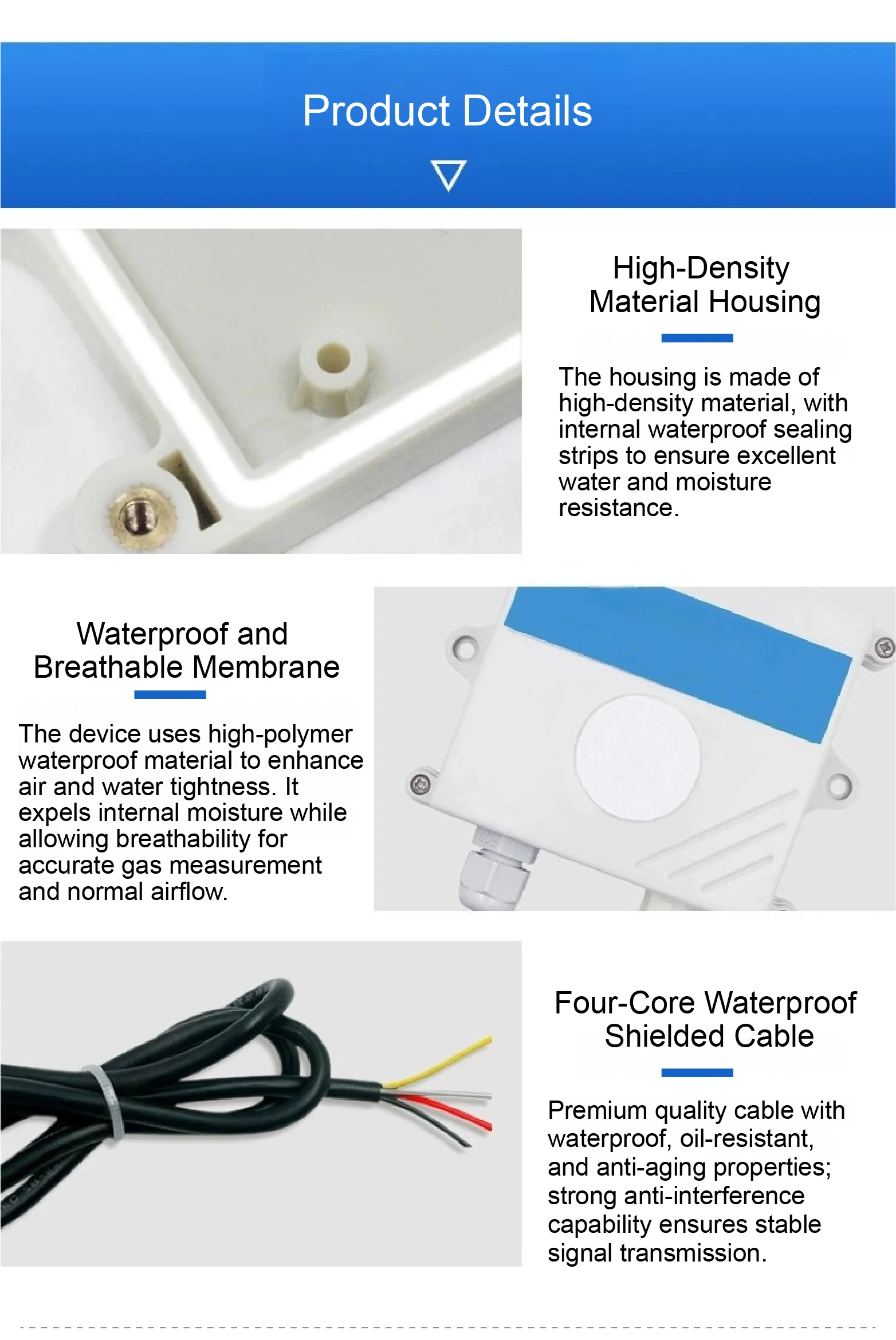 Industrial O₂ Sensor RS485 4-20mA 0-10V Output Wall Mounted O₂ Transmitter for A