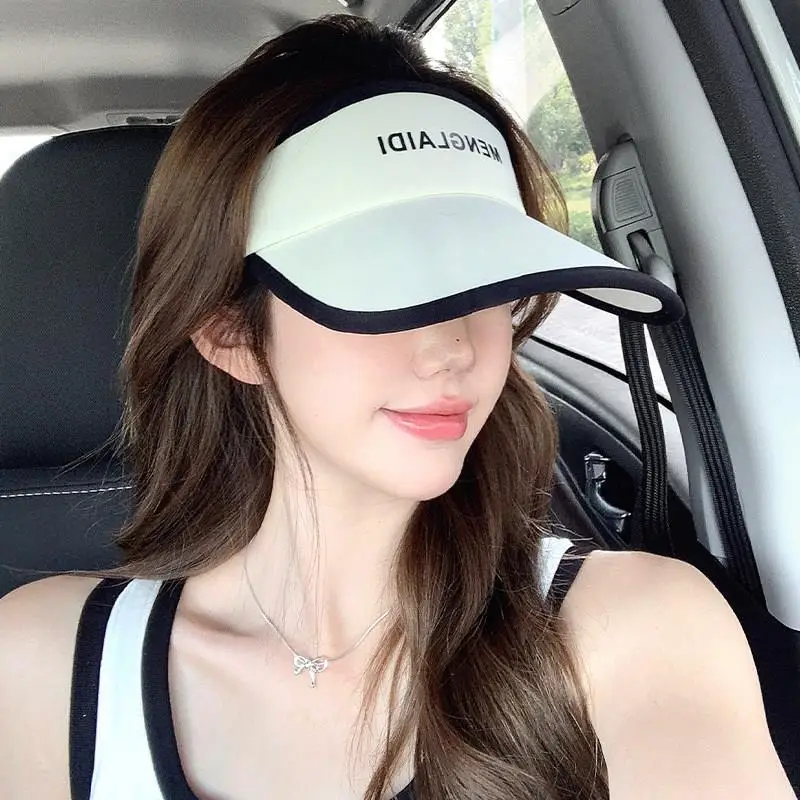 여성용 여름 통기성 자외선 차단 스포츠 캡 넓은 챙 런닝 사이클링 모자 UV 차단 패셔너블 야외 액세서리