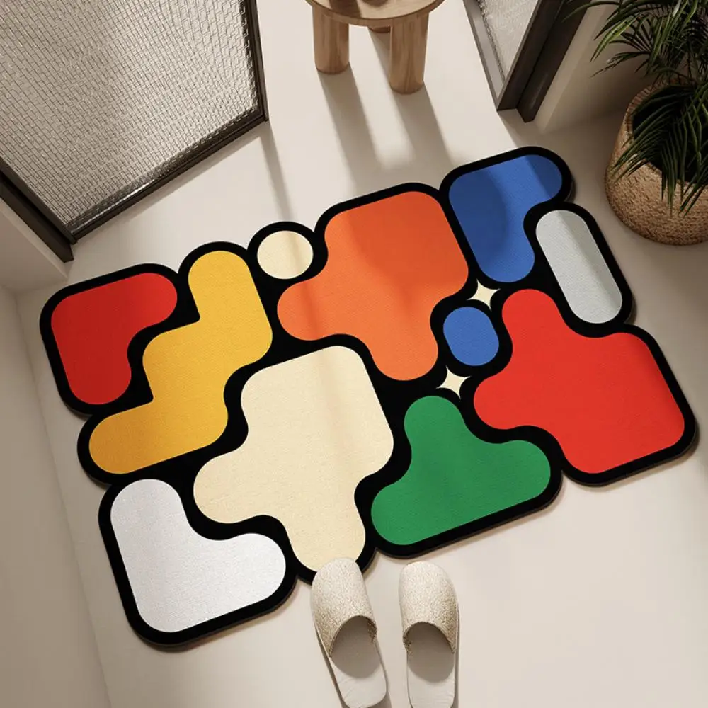VIKAMA Absorbent Bathroom Diatomaceous Earth Floor Mats Bathroom Quick Drying Creative Puzzle Dirty Resistant Floor Mats