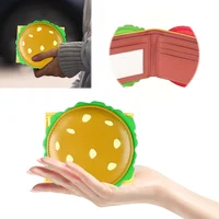 Burger Shaped Cute Wallet RFID Blocking Bifold Wallet PU Leather Coin Purse for Women Girls