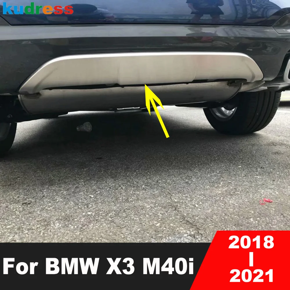 

Накладка на задний бампер автомобиля, из нержавеющей стали, для BMW X3/M40i/2018/2019/2020/4dr SUV