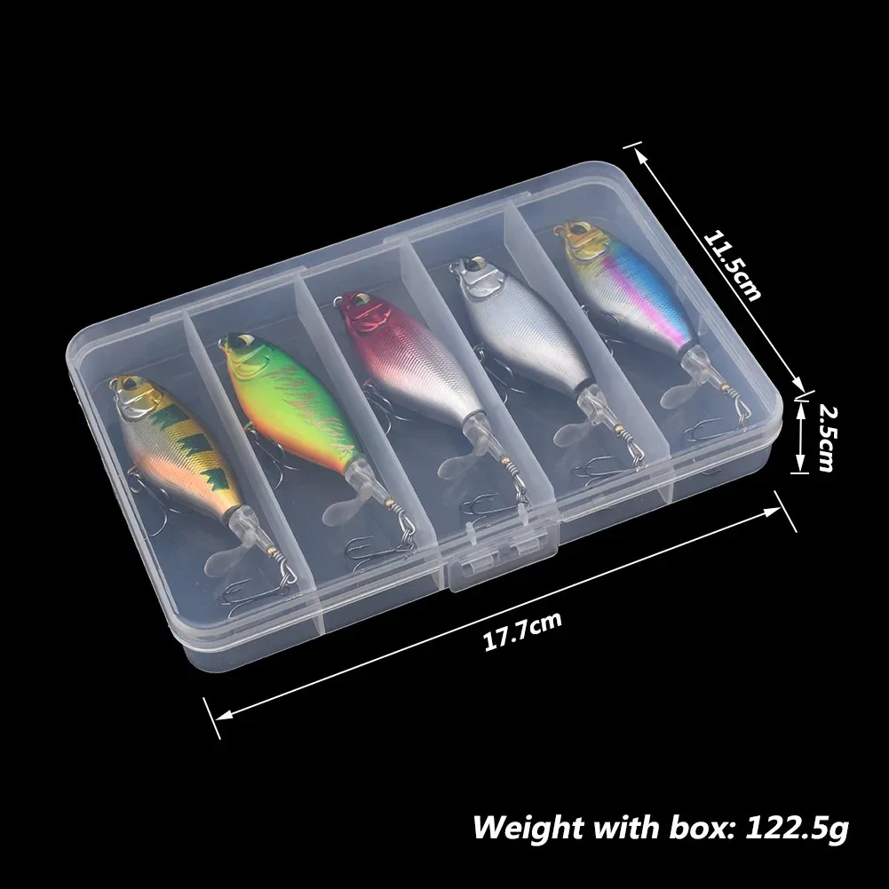 1pc/5pcs Topwater Fishing Lures , Pencil Plopper Fishing Lures for Bass Catfish Pike Perch, Top Water Bass Bait Lure