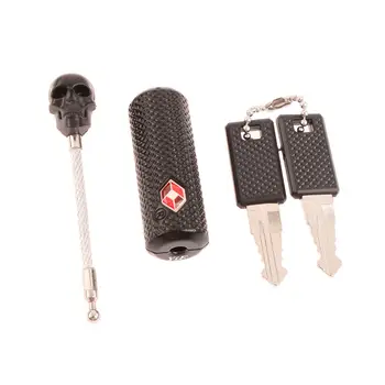 โครงกระดูกกระเป๋าเดินทางชุดค่าผสมล็อคแบบพกพา TSA ได้รับการอนุมัติ Kabel Pengaman กระเป๋าเดินทางล็อคคีย์ผสม Gembok KATA Sandi กุญแจ 9