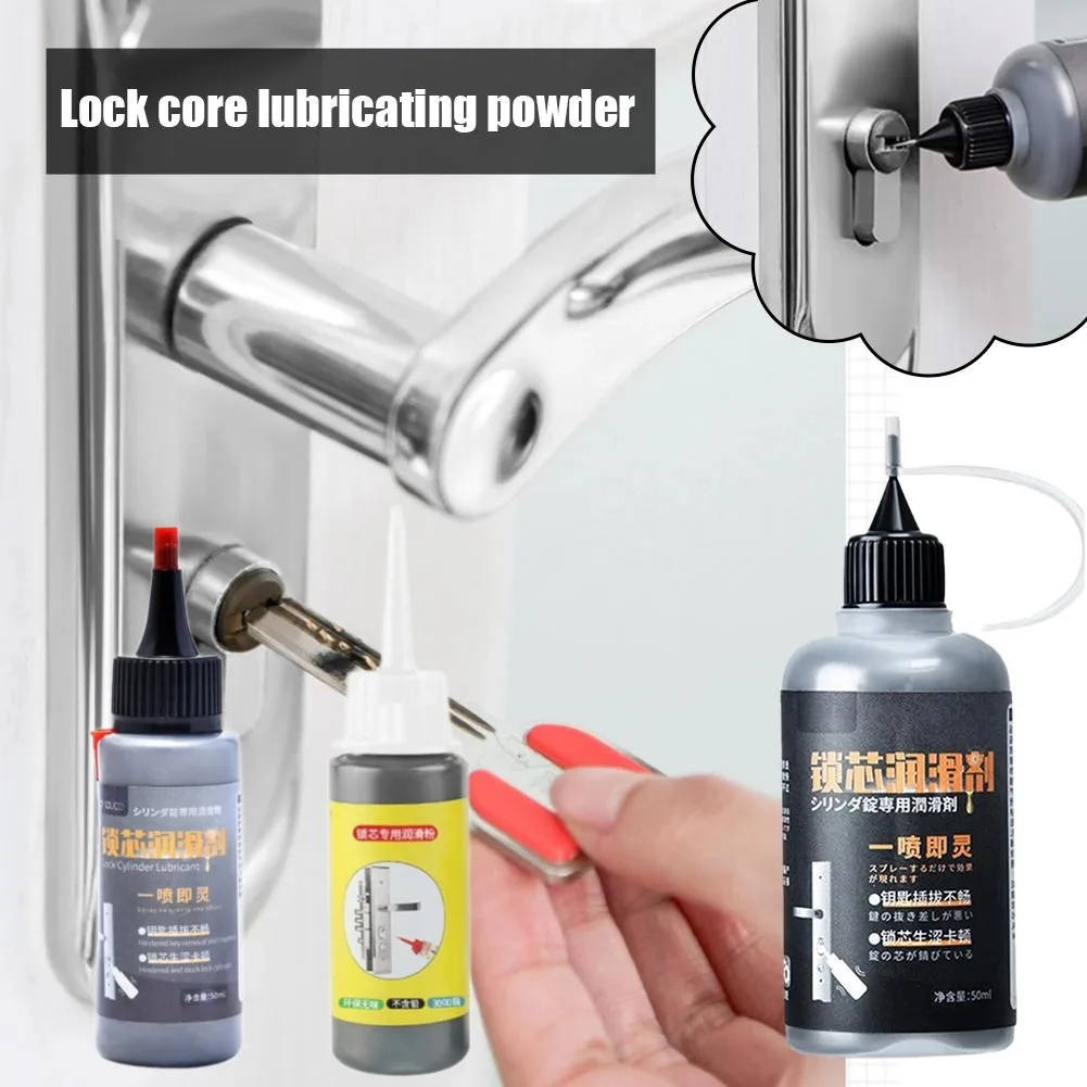 60ml Graphite Powder Lubricant Natural Lock Core White Cover Lubricant For Window Guides Keys Door Guides graphite powder lubricant,graphite lubricant