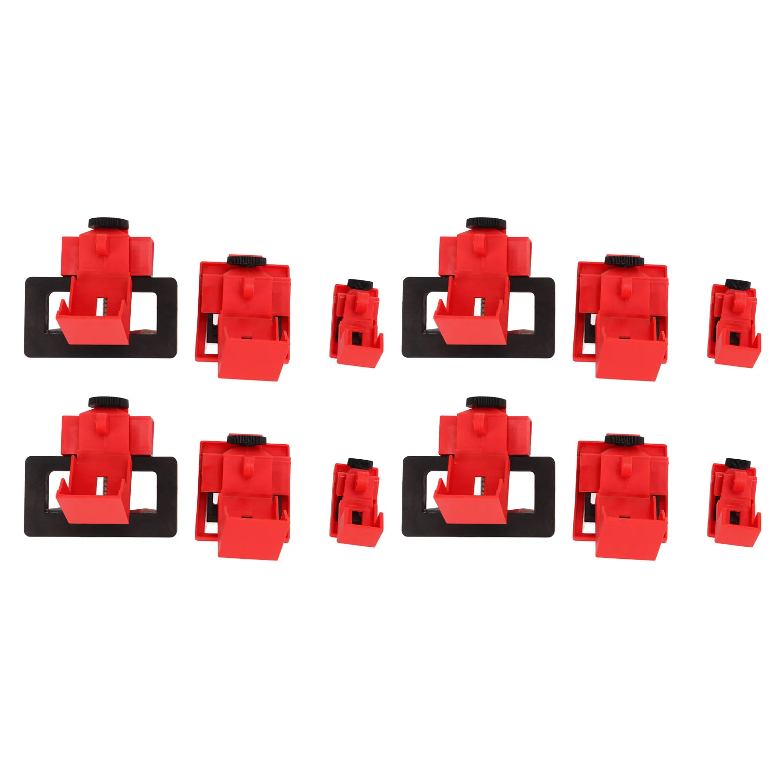 12 Pcs Single Pole Breaker Lock Out Device Nylon Breaker Clamp On Lockout Tagout Kit