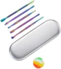 WEPUFF Stainless Steel Oil Wax Spoon Cigarette Accessories Double Sided Stainless Steel Cuticle Pusher Cuticle Dead Skin Trimmer 4