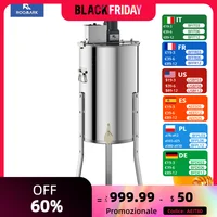 ROOMARK Honey Extractor 2/4 Frame Manual Electric Stainless Steel Honeycomb Spinner Crank Honey Centrifuge Beekeeping Equipment 1