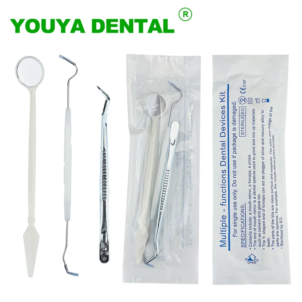 10-Bag-Dental-Instrument-Kit-Disposable-Oral-Mirror-Probe-Hook-Pick ...