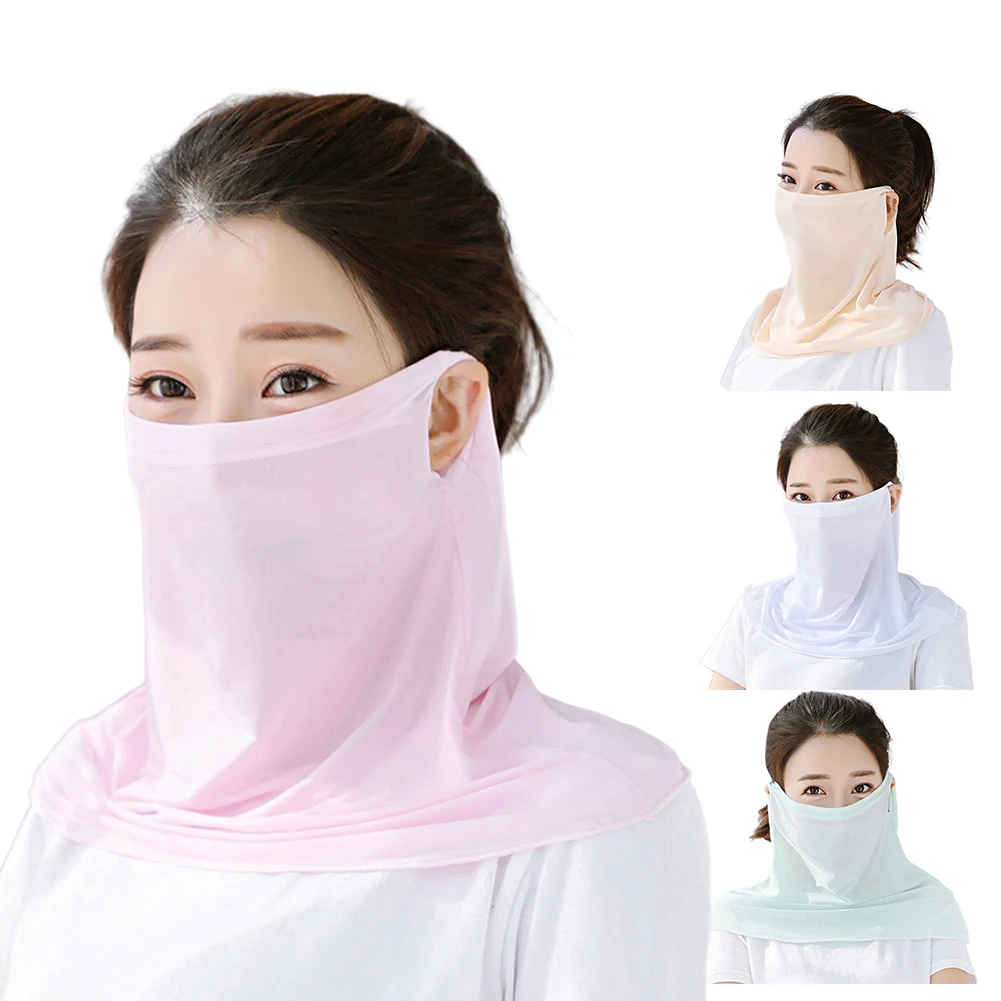 Outdoor Face Scarf Breathable Ice Silk Neck Tube Scarf Full Face