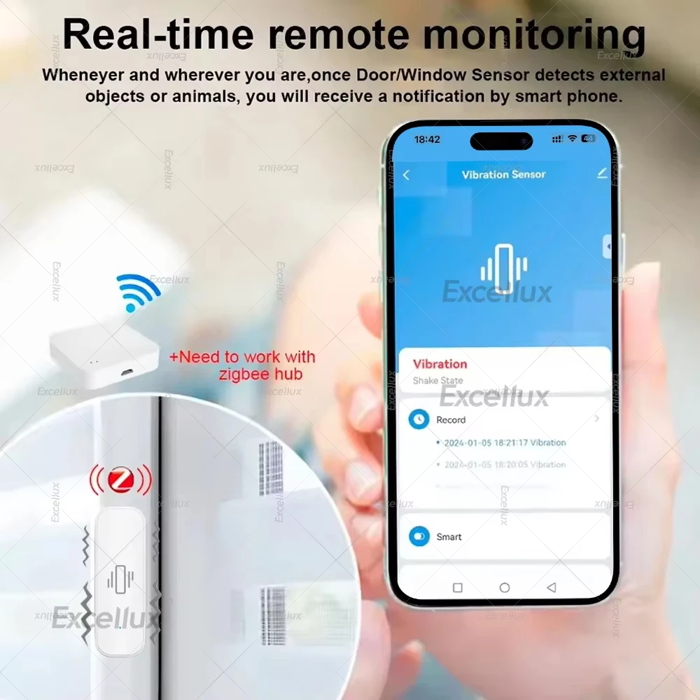 Zigbee Smart Vibration Sensor for Home Security