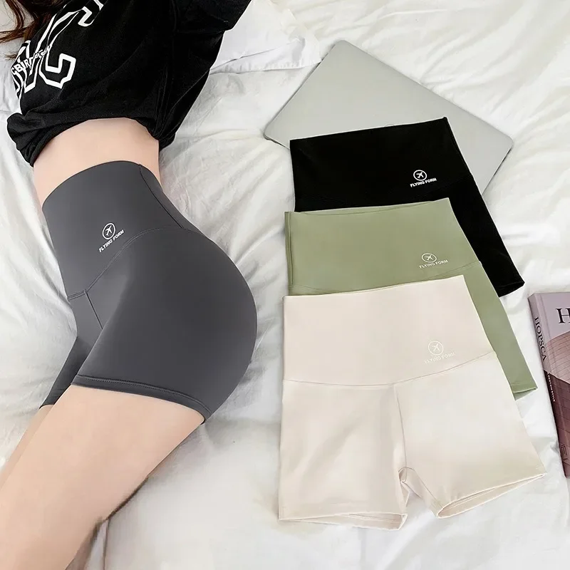 Women's Summer 3/4 Tight Skirt Pants Anti glare Thin Style Breathable Semi transparent Nylon Bottom Safety Shorts safety shorts safety pants nylon bloomer slip pants