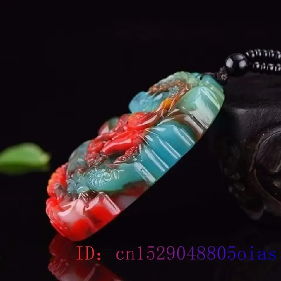 Dragon Necklace Jade Pendant 14kt Yellow Gold Dragon Jade Necklace