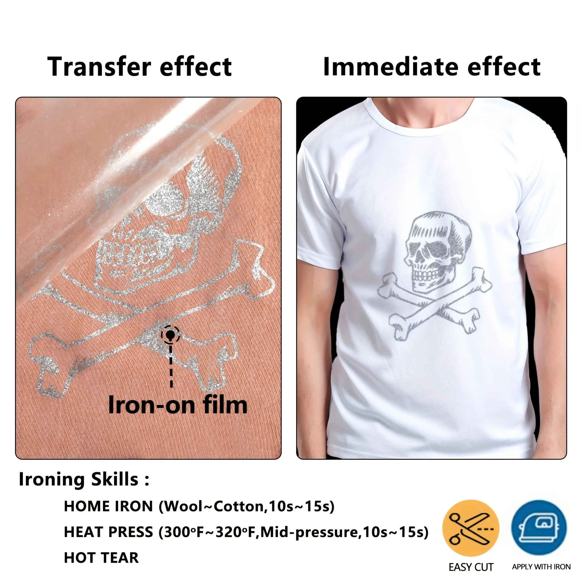 Glitter Heat Transfer Vinyl Iron on Vinyl HTV for Shirts Cameo Easy Cut & Weed for Heat Design heat transfer vinyl