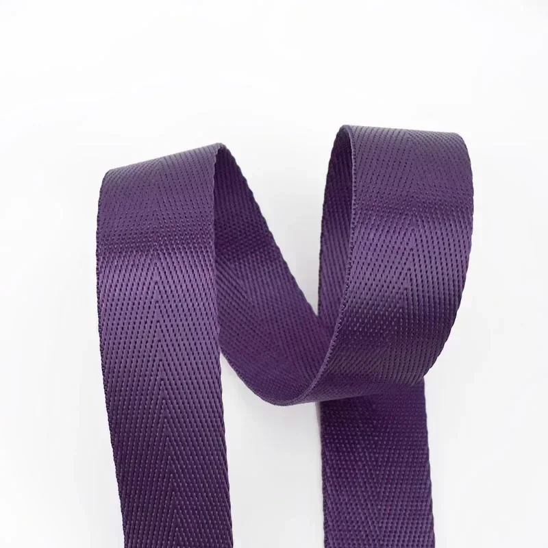 Solid Color Nylon Webbing Ribbon - 5 Meters, 1mm Thick, Multiple Width Options for DIY Projects and Sewing Accessories