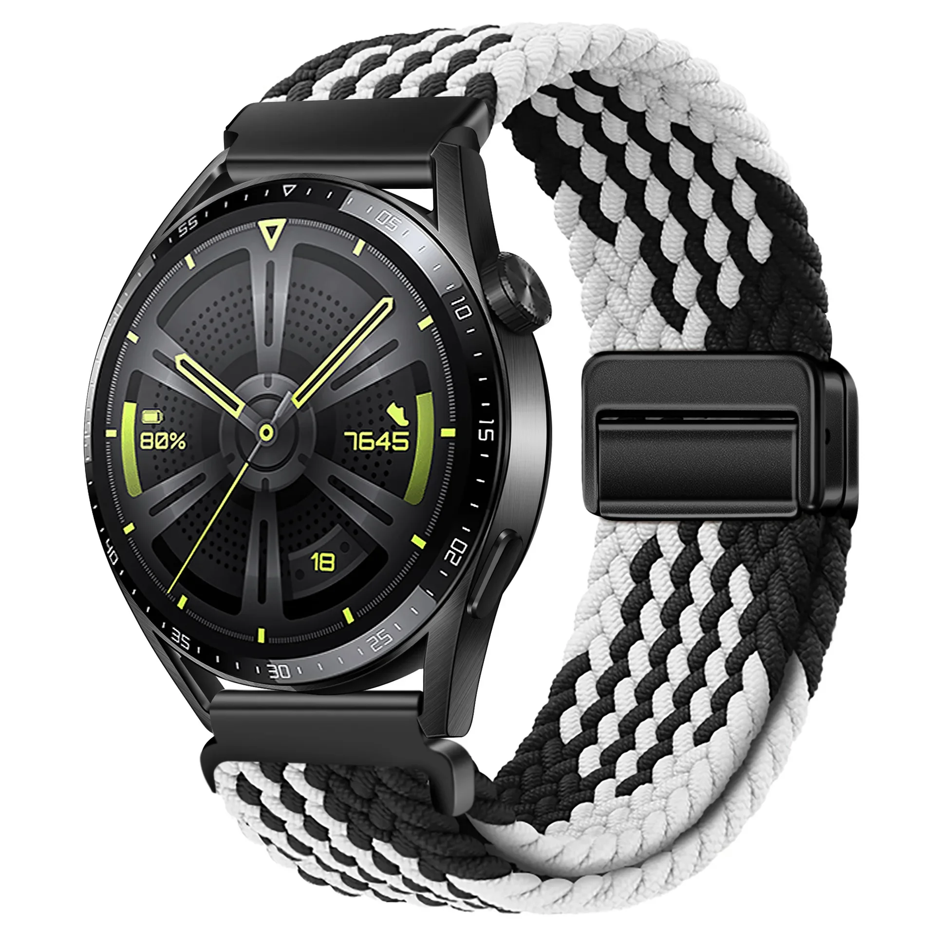 Magnetic Braided Solo Loop Sport Bracelet Band, 22mm