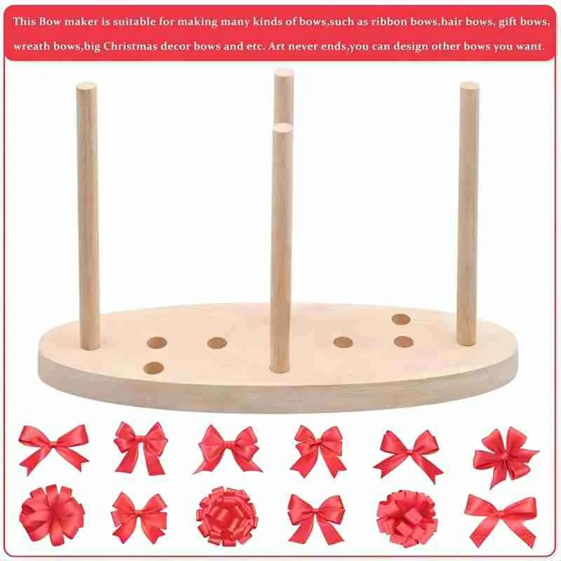 Bow Maker For Ribbon Ribbon Bow Maker Tool Adjustable Wooden Wreath Bow  Maker Tool For Creating Gift Bows Christmas Decoration - AliExpress