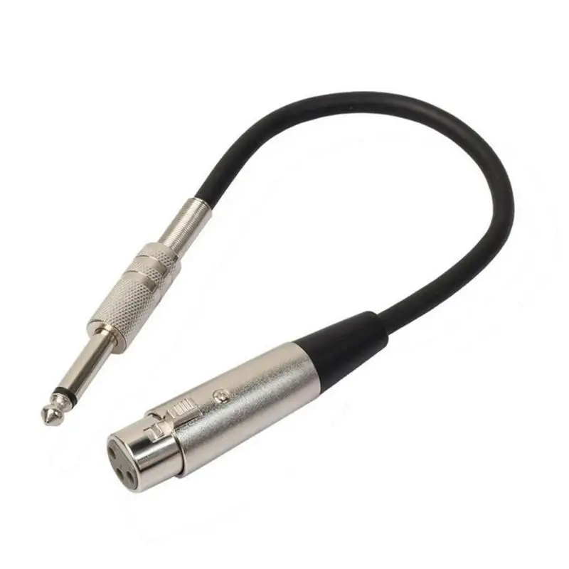 

3-Pin XLR To 1/4" Mono Microphone Cable 6.5mm Flexible PVC Jacket Nickel Plated Zinc Alloy XLR Connectors for mic mixe amplifire