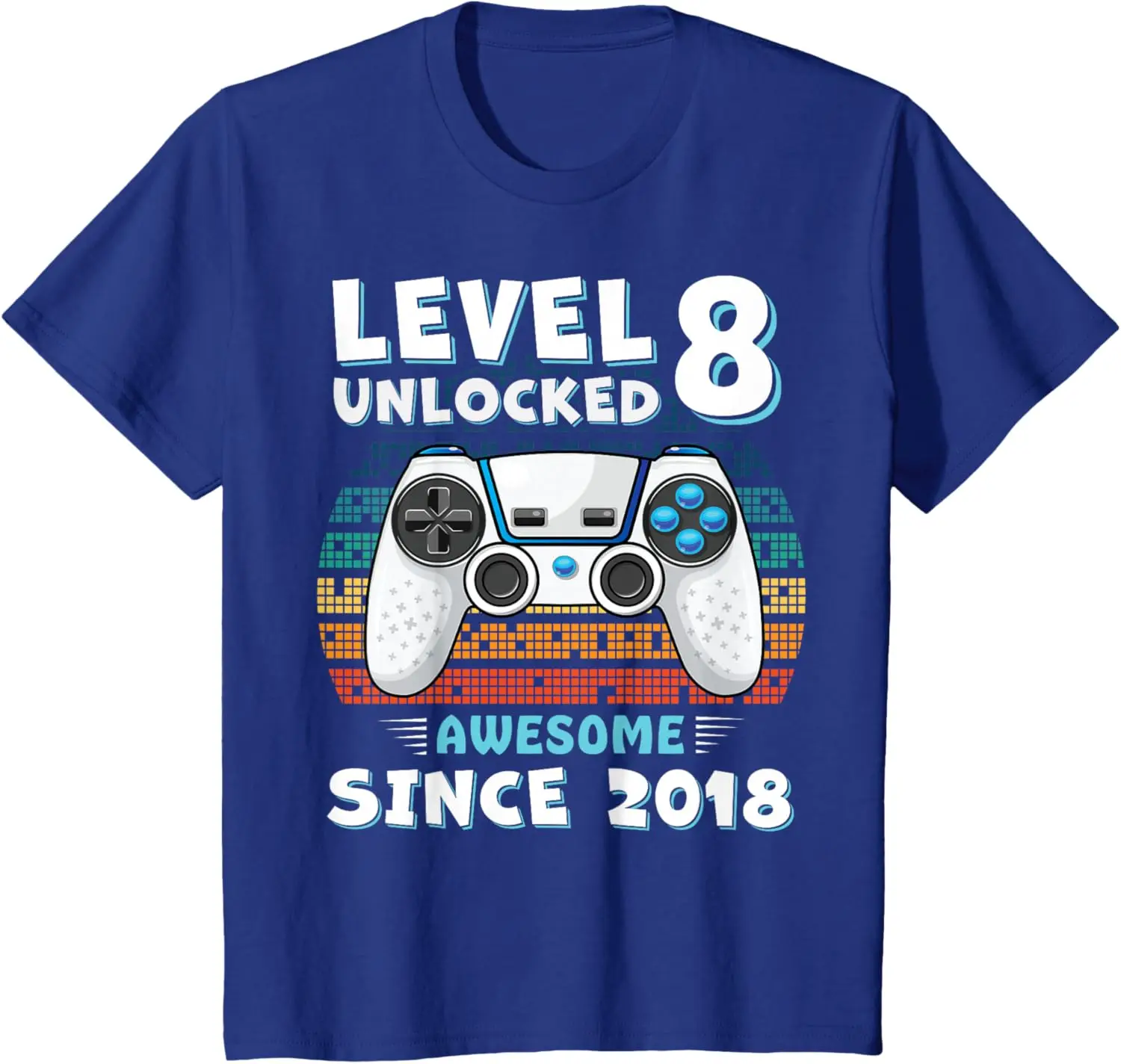 8-jährige Geburtstagsdekorationen für Jungen, 8 Jahre, 2018, 8. Geburtstag, Game-Level-T-Shirt, Baumwolle, lässige Grafik-T-Shirts für Kinder