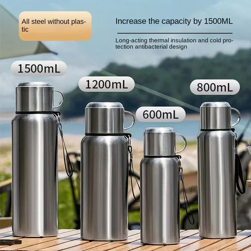 600/800ml Thermos Stainless Steel Thermal Cup LED Temperature