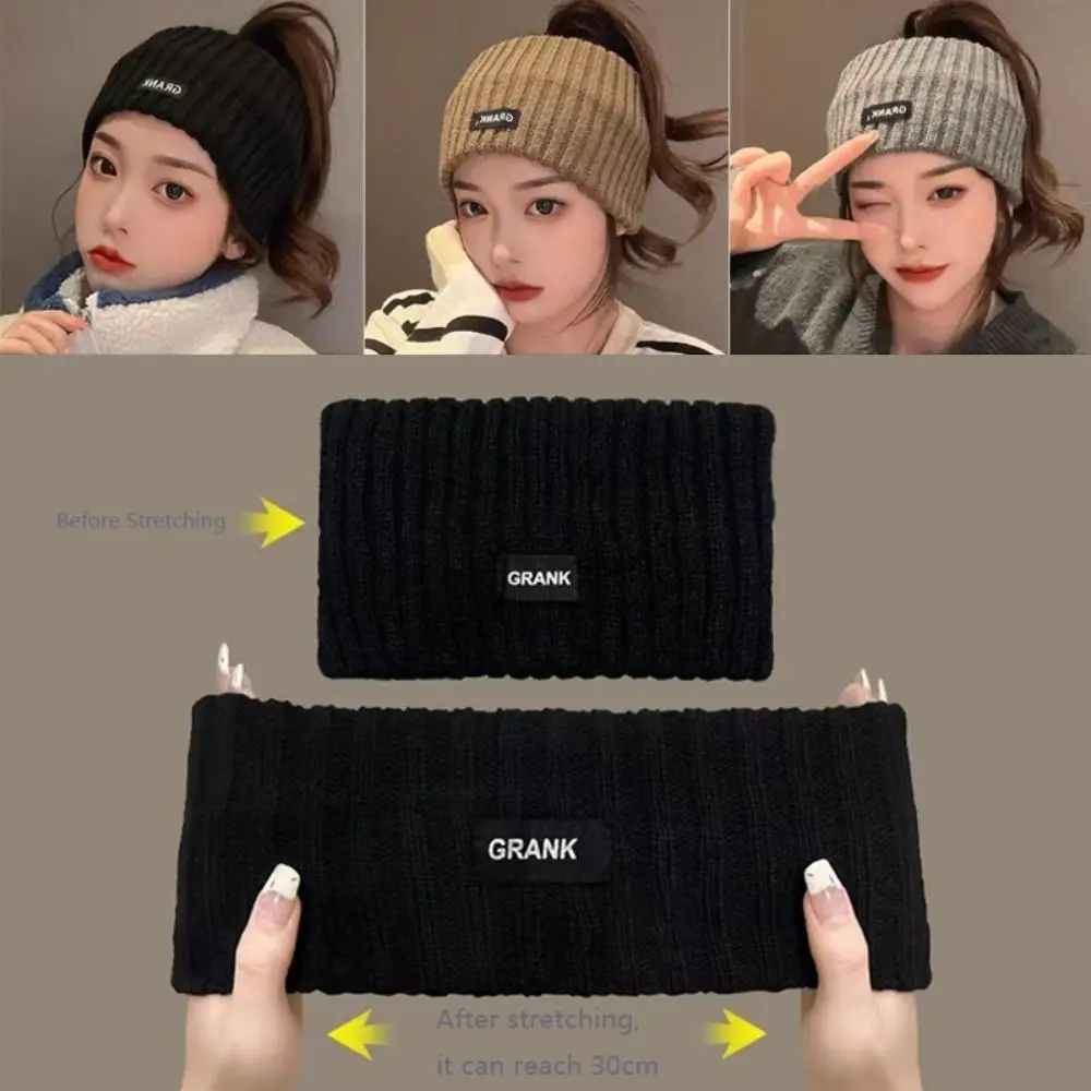 

Elastic Knitted Headbands Hat Sports Hair Bands Hair Accessories Women Headband Wide Solid Color Warm Headwrap Women Girl