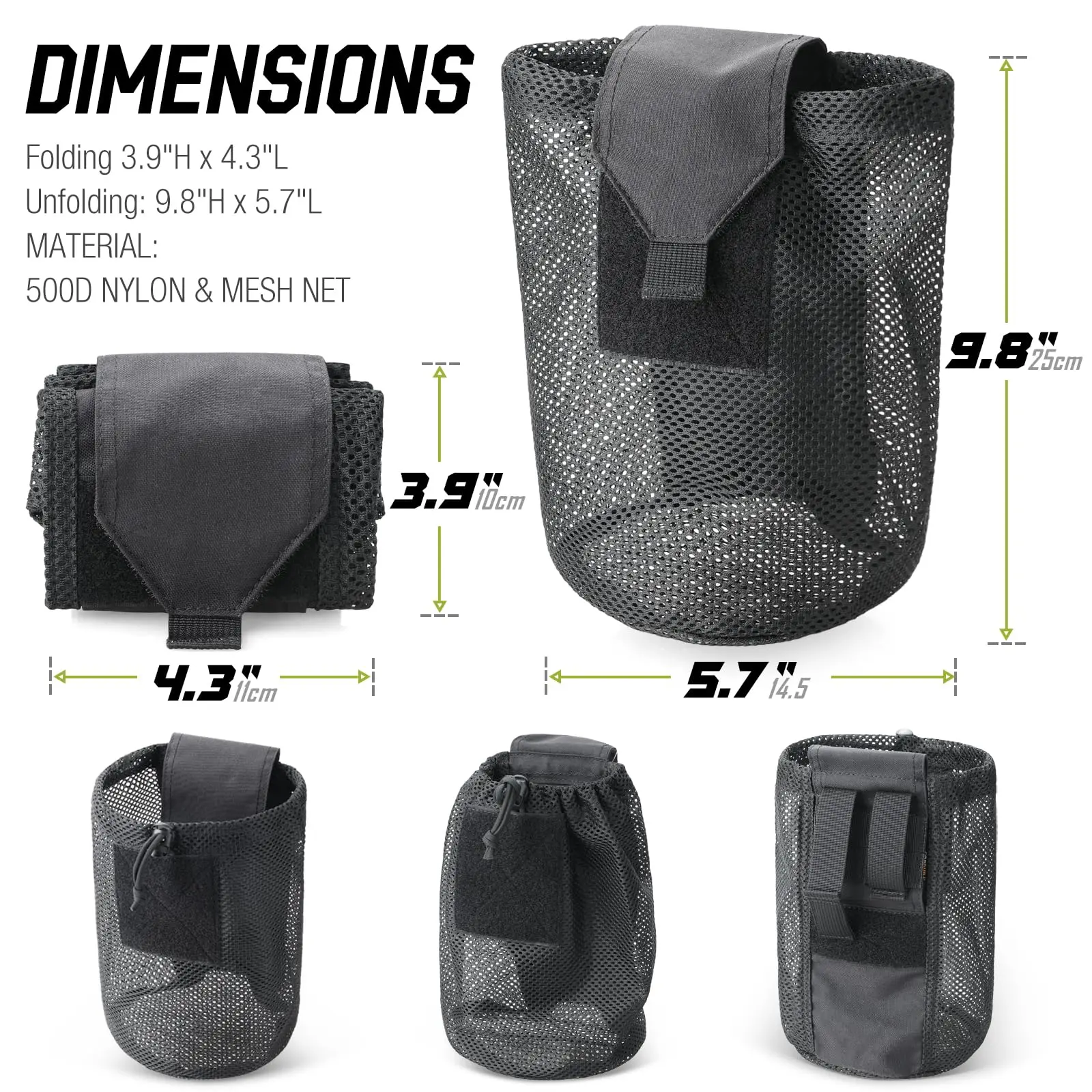 Molle Dump Pouch Tactical Utility Bag for Camping Hiking