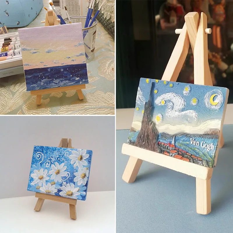 Mini cavalletto in legno / 15 cm / A5 / Tavolo da scrivania per foto di nozze in faggio massello, tela artistica, nomi, biglietti di nozze, foto, artigianato - Italia