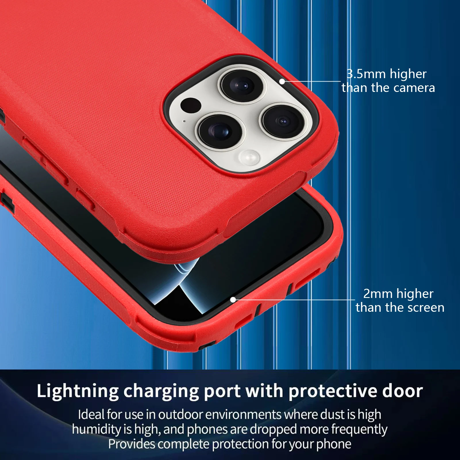 Armor Shockproof Defender Phone Case – Durable Hard PC+TPU Back Cover
