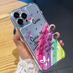 Colorful Slogan Print Shockproof Clear Soft Phone Case - Redmi Note 10 (1)