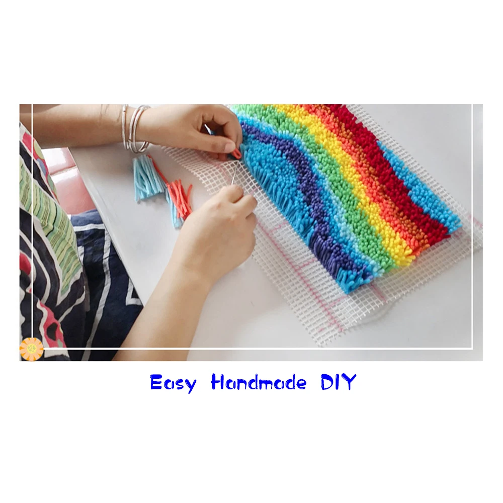 Amishop FREE Shipping Top Quality Latch Hook Rug Canvas Fabric For DIY  Embroidery Carpet Rug Making , Any Size