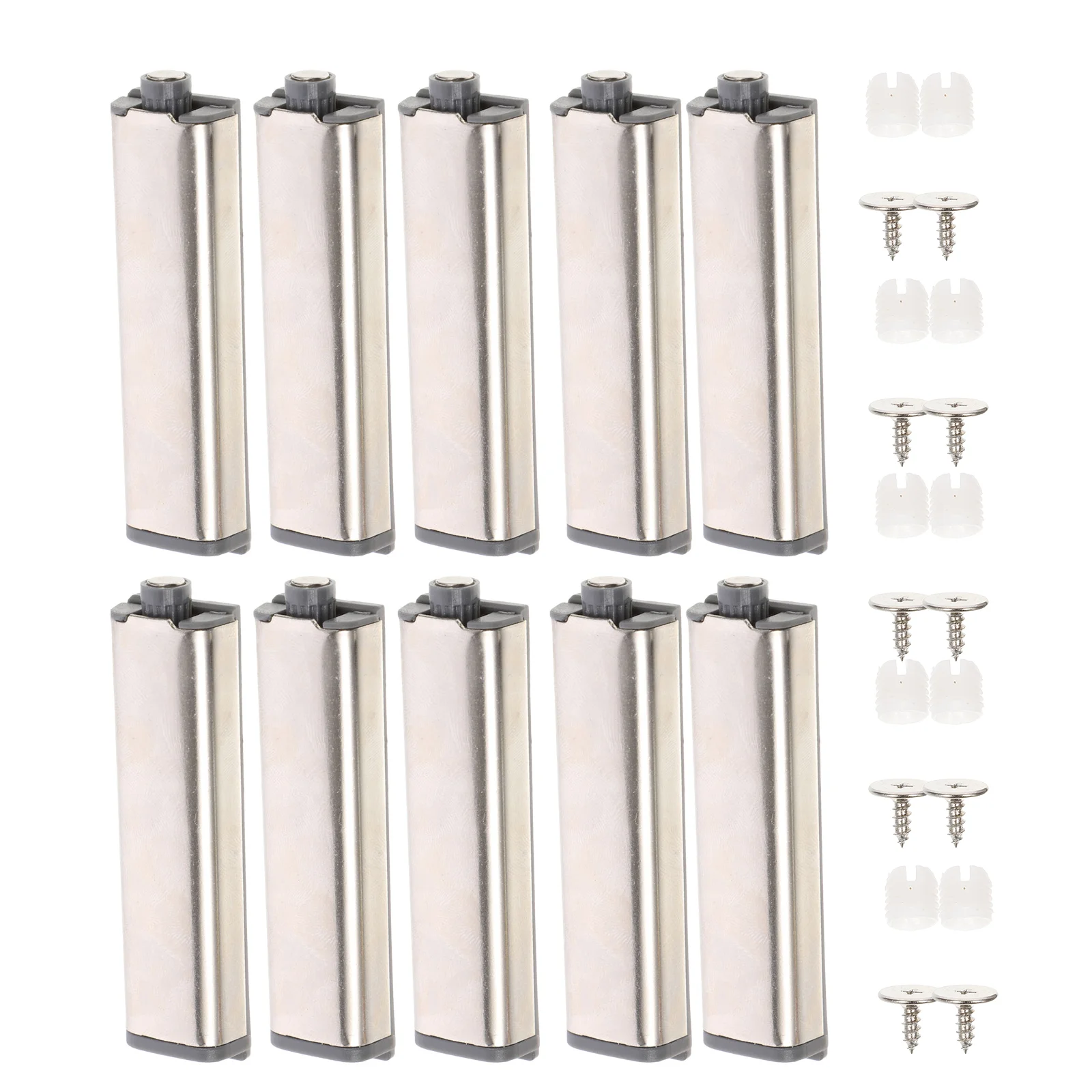 10 Pcs Cabinet Magnetic Push Lock Door Damper Cabinets Latches Screen Buffers Catch Abs to Open
