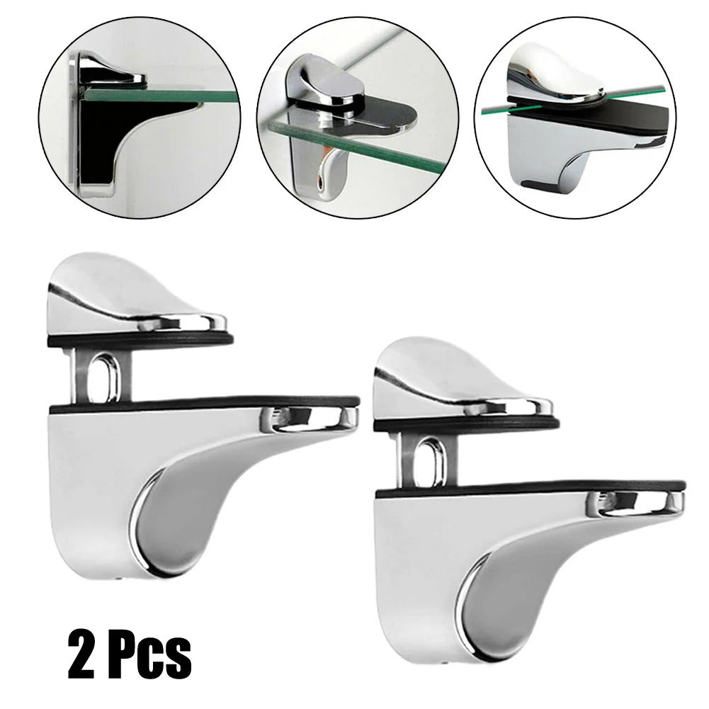 2pcs Adjustable Glass Shelf Holder Clamps Bathroom Support Brackets Shelves Holder Wood Shelves Support Shelf Brackets For Glass glass shelf clamp holder,shelf support brackets