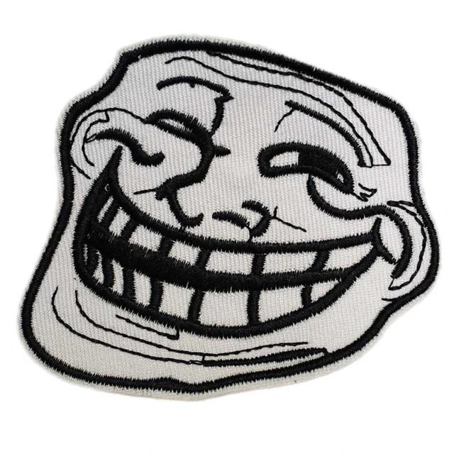 Adesivos engraçados do banheiro dos desenhos animados, Troll Face,  Acessórios De Decoração Do Banheiro, 4WS-0068