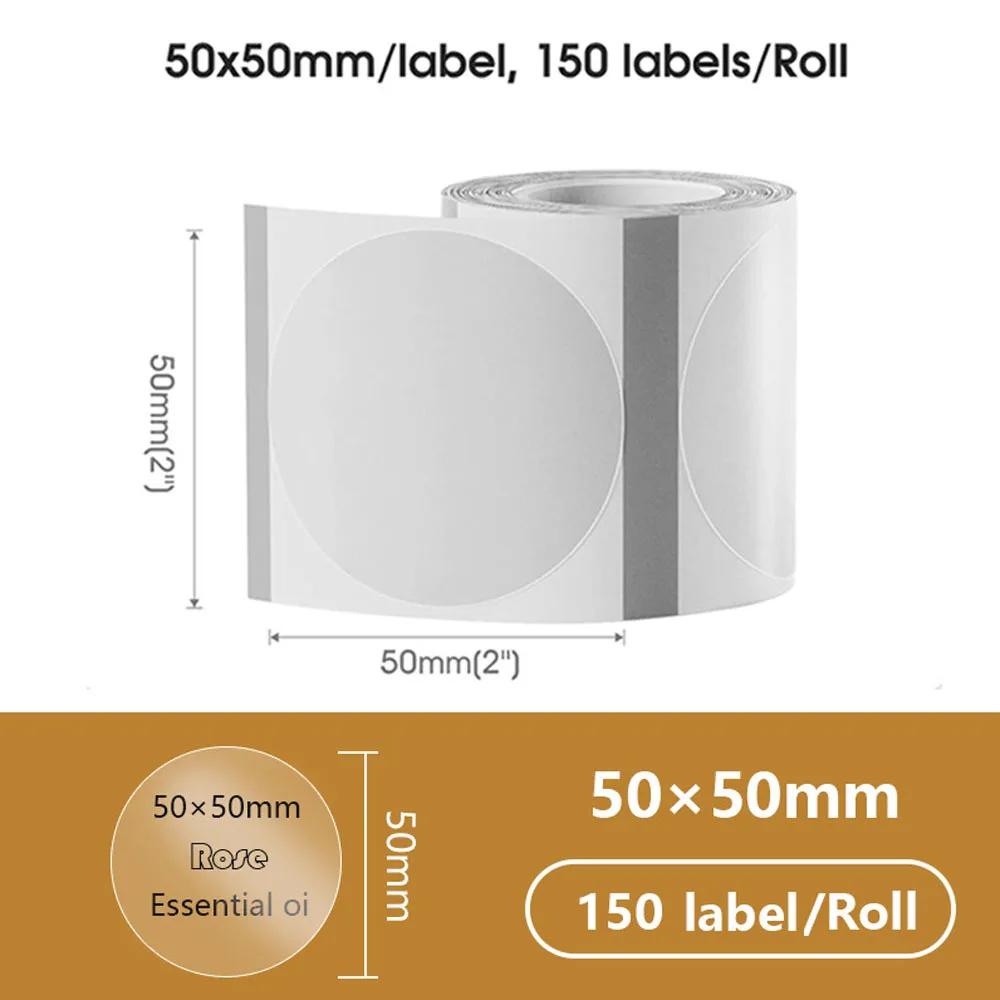 Elegant Silver/Gold Thermal Sticker Seal Labels for Festival Crafts and Party Decorations