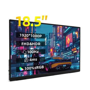 ZSUS 18-Inch 1080P 100Hz 100%sRGB Portable Monitor 16:9 HDR 350cd /M² For XBox PS4 / 5 Switch Cell Phone PC Loptop Extension