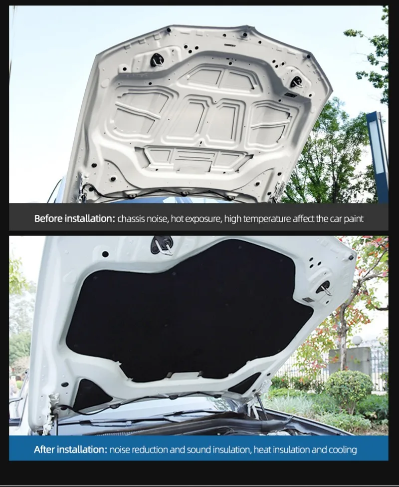 자동차 전면 후드 엔진 방화벽 매트 패드 커버, 열 소음 차단 코튼, 소음 차단, BMW X3 G01 X4 G02 2018-2021