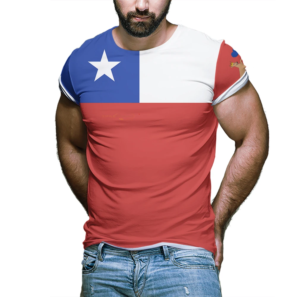 Shirtinstyle Turnbeutel Chile Flagge – Aus Baumwolle, Ca. 36x46 Cm, 12 Liter Volumen