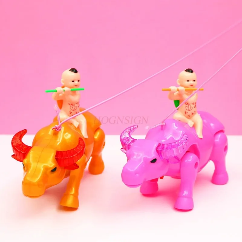 Children's electric water buffalo can walk and sing, simulating a cow. 1-3 year old baby leash toy 6