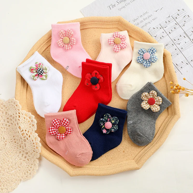Newbonr baby cotton socks with mesh in the fall and winter Toddler
