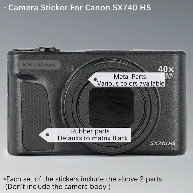 Canon PowerShot SX740HS 데칼 스킨 카메라 비닐 랩 필름 용 맞춤형 스티커 긁힘 방지 보호 코트 SX740 HS SX 740HS