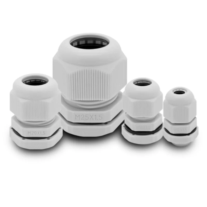 Cable Gland White 40 Set 10x M12 10x M16 M20 M25 x1.5mm IP67