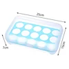 15 Grid Egg Storage Box Egg Tray With Lid Kitchen Refrigerator Egg Box Egg Drop Rack Egg Storage Boxes Fridge Egg Organizer 6